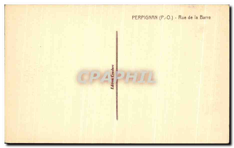CPA Perpignan Rue de La Barre Cazottes Tailleur — Rückseite
