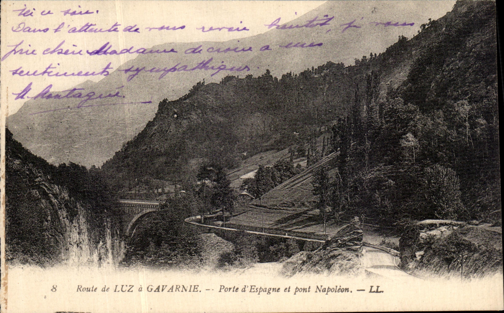 CPA Environs de Luz a Gavarnie Porte Espagne et Pont Napoleon