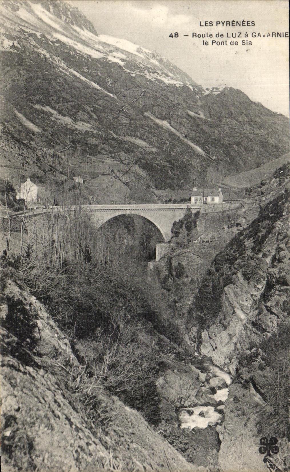 CPA Luz Route de Luz Gavarnie le Pont de Sia