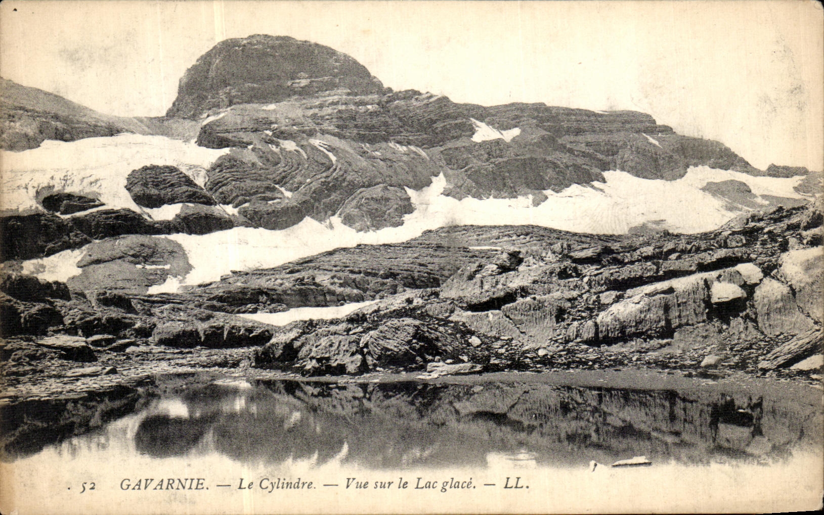 CPA Gavarnie Le Cylindre Vue sur le Lac glace