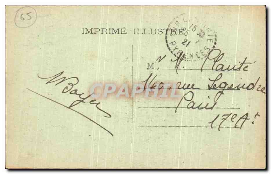 CPA Gavarnie La Fausse Breche le Taillon e tle casque — Verso