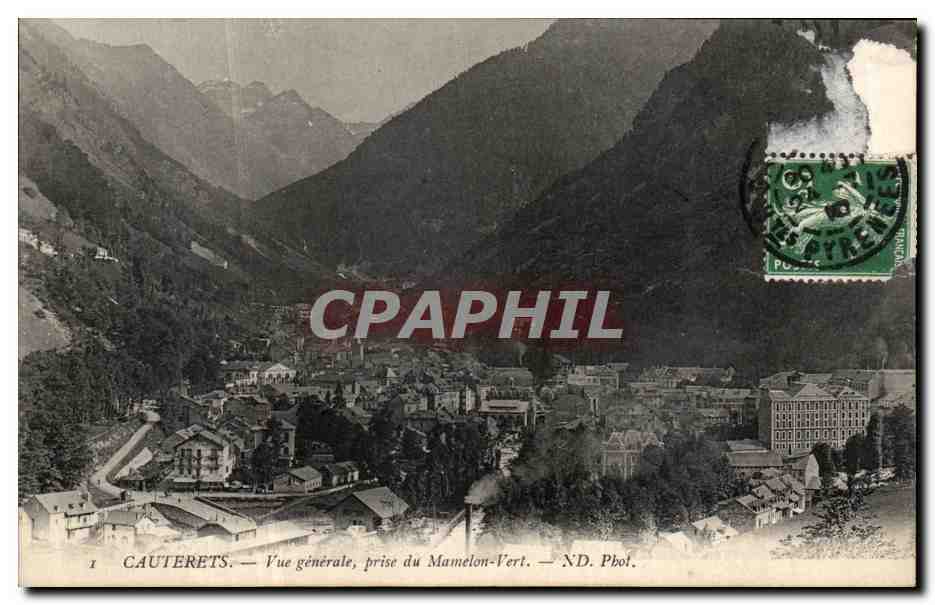 CPA Cauterets Vue Generale Prise Du Mamelon Vert 