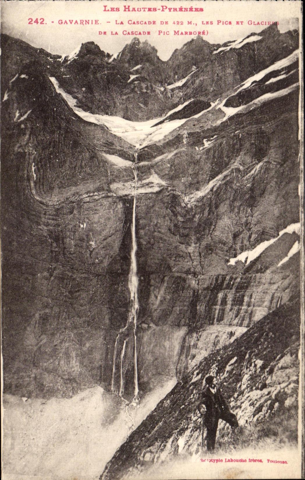 Gavarnie - La Cascade de 422 m, les pics et glaciers - Éditeur : Typ. Labouchère frères, Toulouse