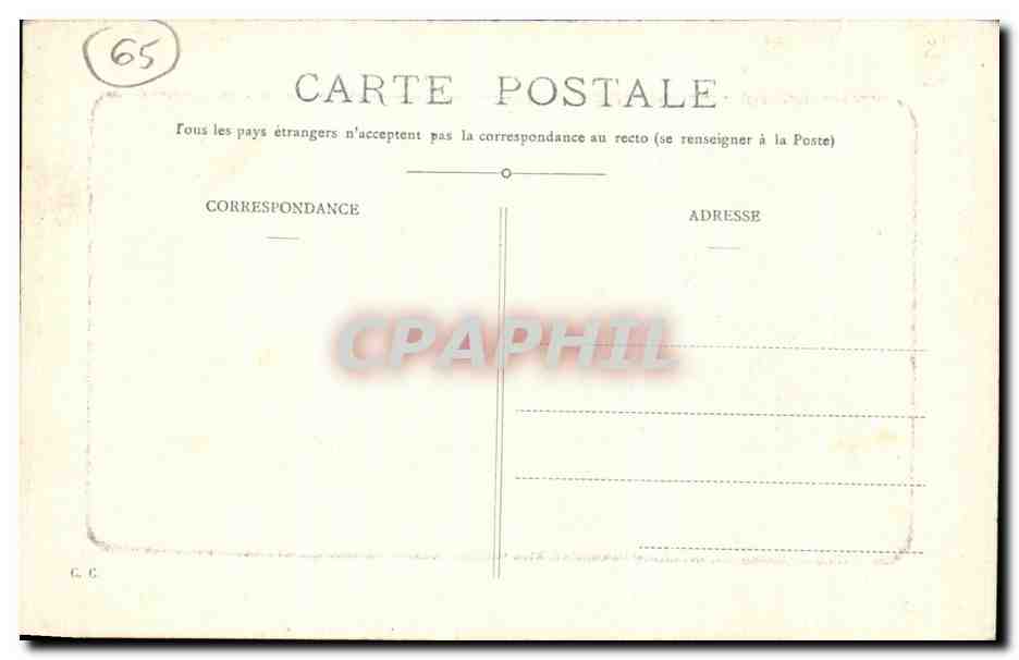 CPA Lourdes Vue Sur Le quartier de l Eglise paroissiale — Verso