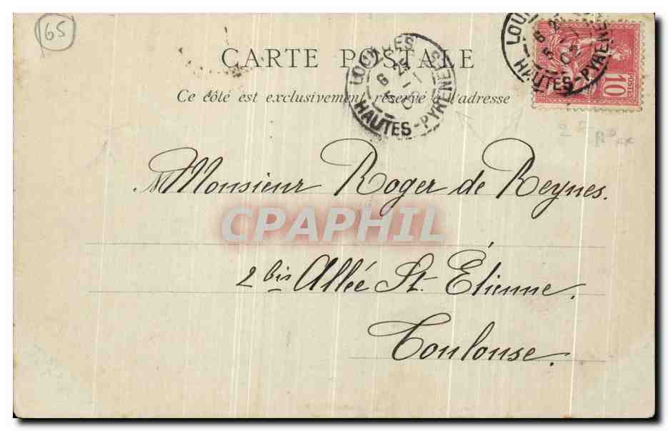 CPA Lourdes Vue Generale — Verso