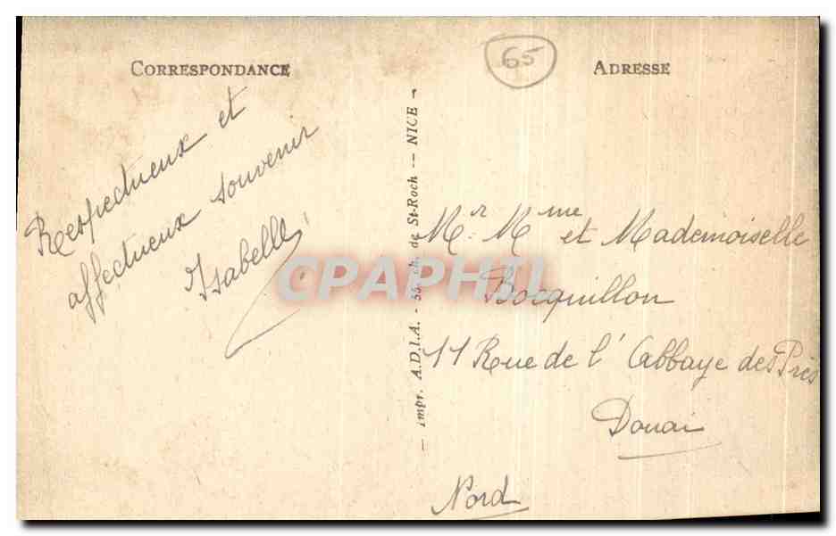 CPA Lourdes La Grotte — Verso