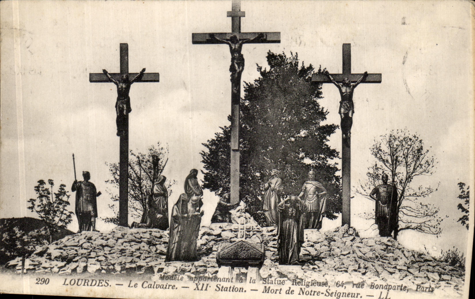 CPA Lourdes Le calvaire Mort de Notre Seigneur 
