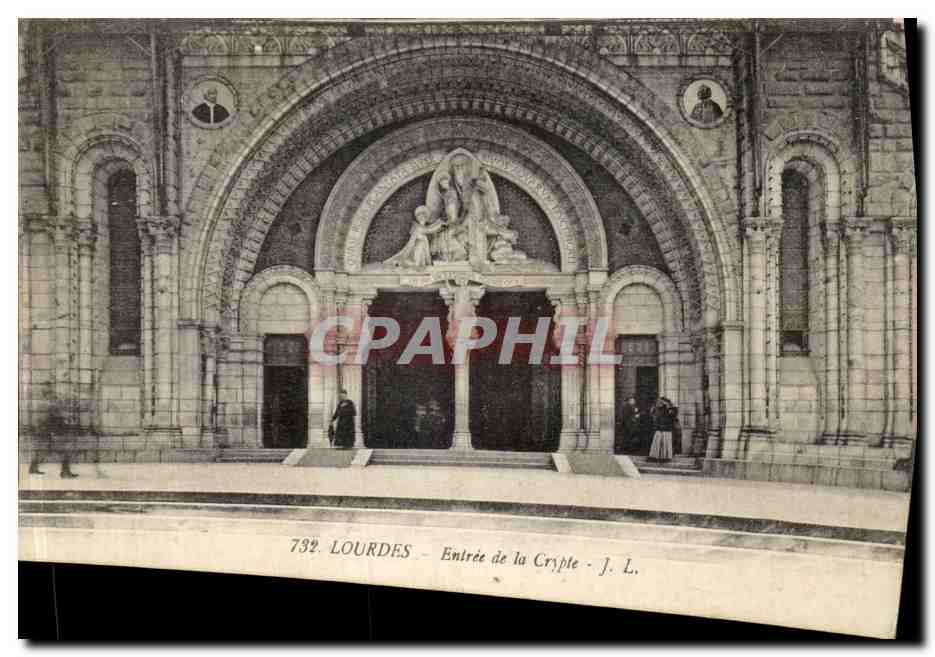 CPA Lourdes Entree de la Crypte
