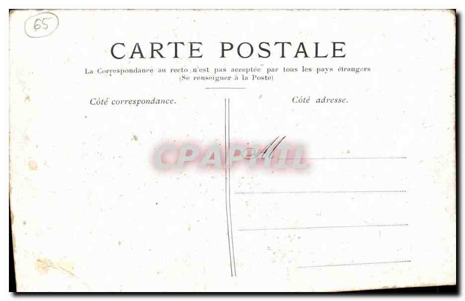 CPA Lourdes La Grotte — Verso