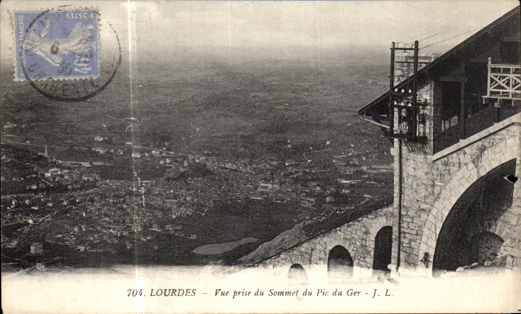CPA Lourdes Vue Prise Du Sommet Du Pic Du Ger 