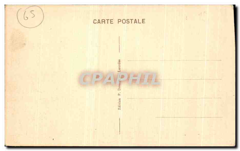 CPA Lourdes Le Chateau Fort  — Verso
