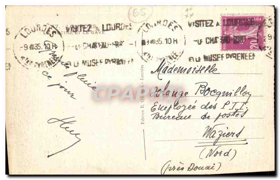 CPA Lourdes  — Verso