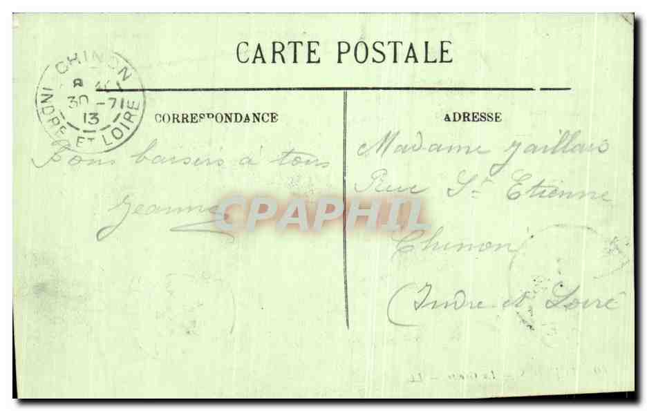 CPA Lourdes La Grotte  — Verso