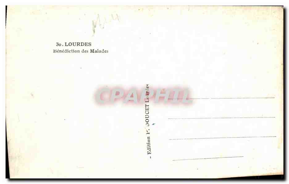 CPA Lourdes Benediction des Malades — Rückseite