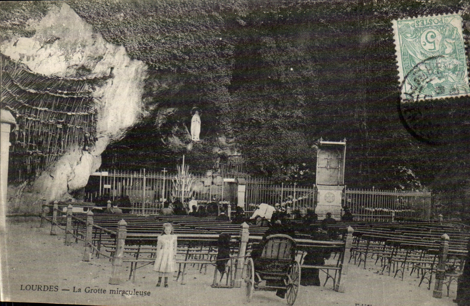 CPA Lourdes La Grotte Miraculeuse