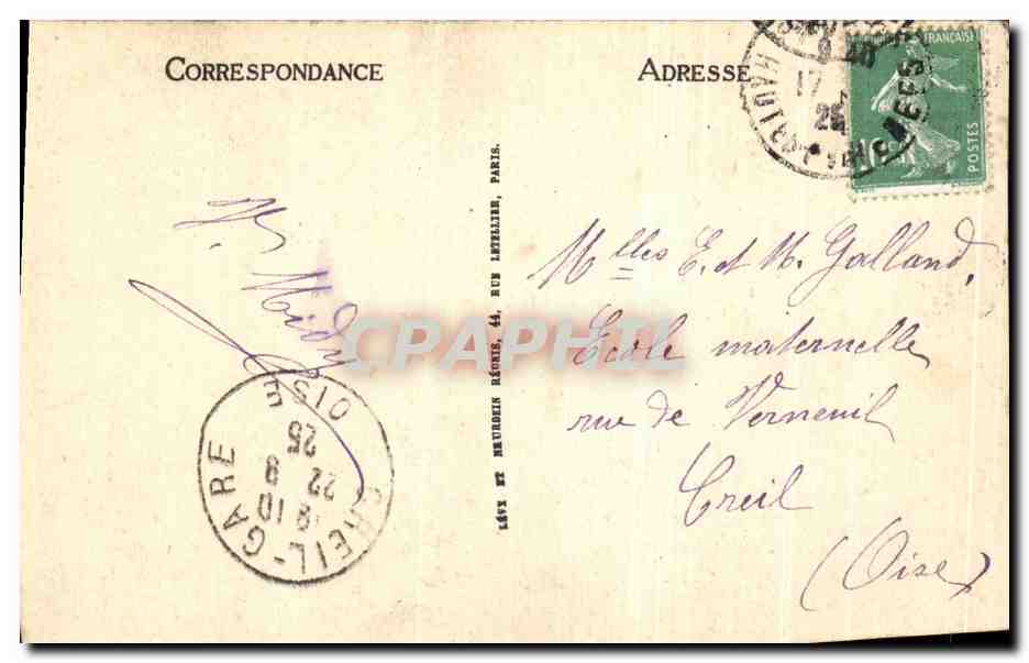 CPA Lourdes La Grotte — Verso