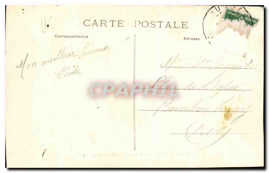 CPA Lourdes La Vierge Couronnee et le Fort — Verso