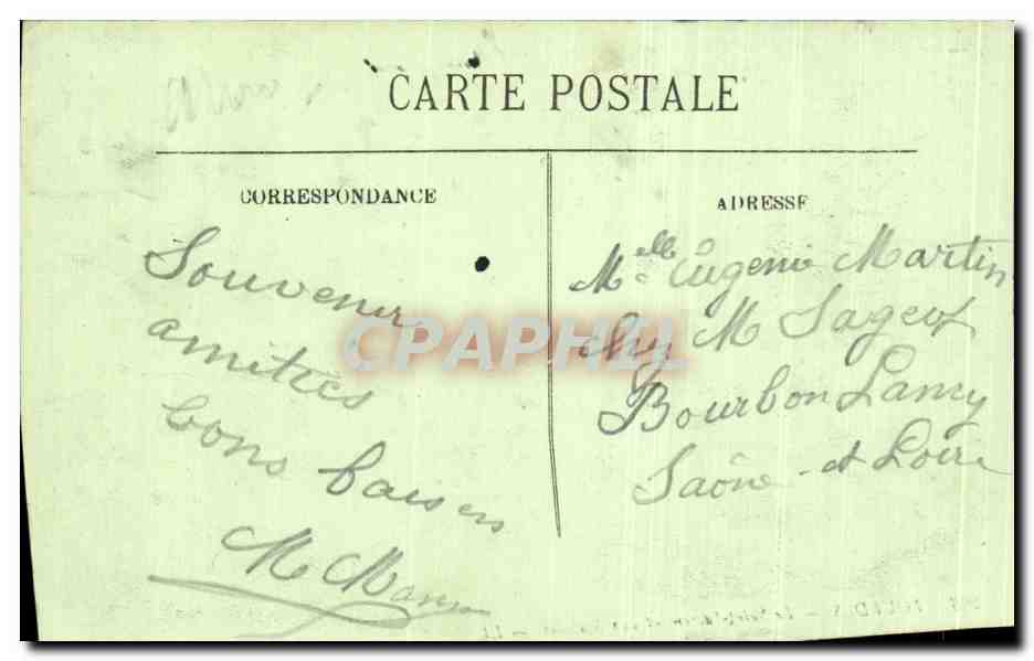 CPA Lourdes Le Saint Sacrement Aux Malades — Verso