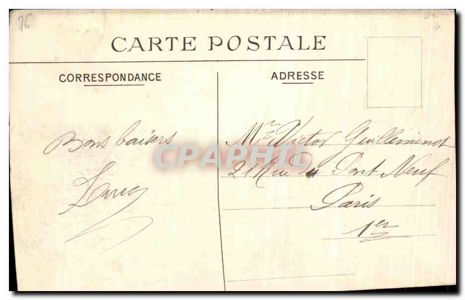 CPA St Valery En Caux Le Pont tournant Cheval — Rückseite
