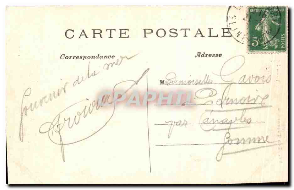 CPA Les terrasses pres le Treport Le pao — Rückseite