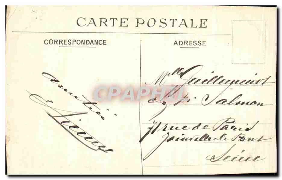 CPA Le Treport L Eglise et le Port Bateaux — Rückseite