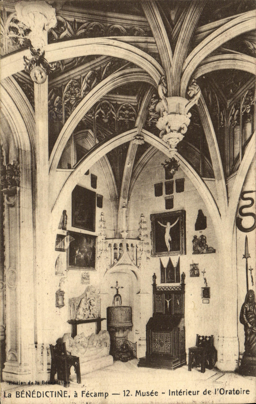 CPA La Benedictine A Fecamp Musee Interieur de L Oratoire 