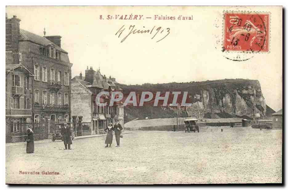 CPA St Valery Falaises D Aval 