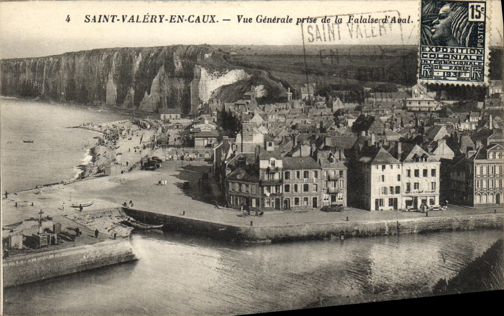 CPA Saint Valery En Caux Vue Generale Prise de L aFalaise D Aval 