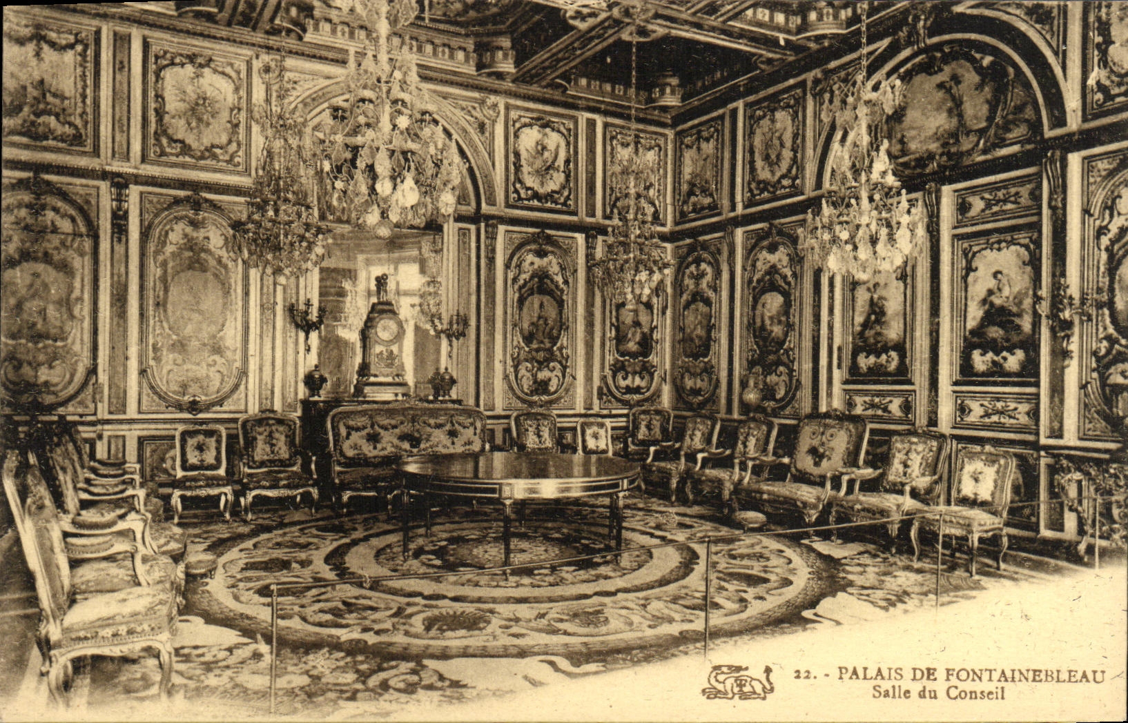 Palais de Fontainebleau — Salle du Conseil — éditeur CPAPHIL, n° 22