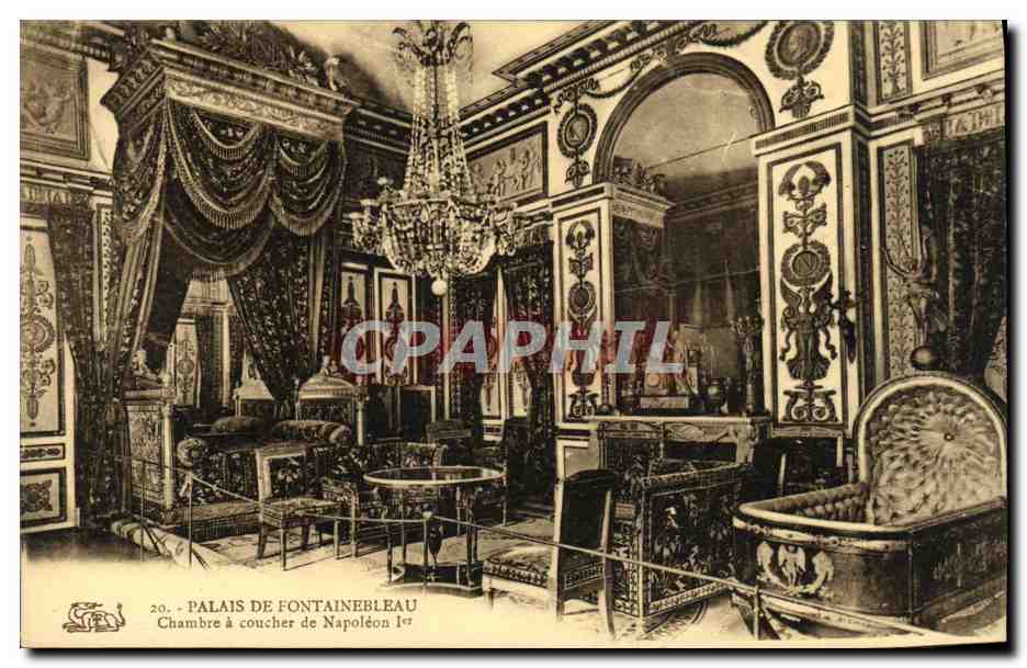 Palacio de Fontainebleau — Habitación de Napoleón I — editor no identificado, n° 20
