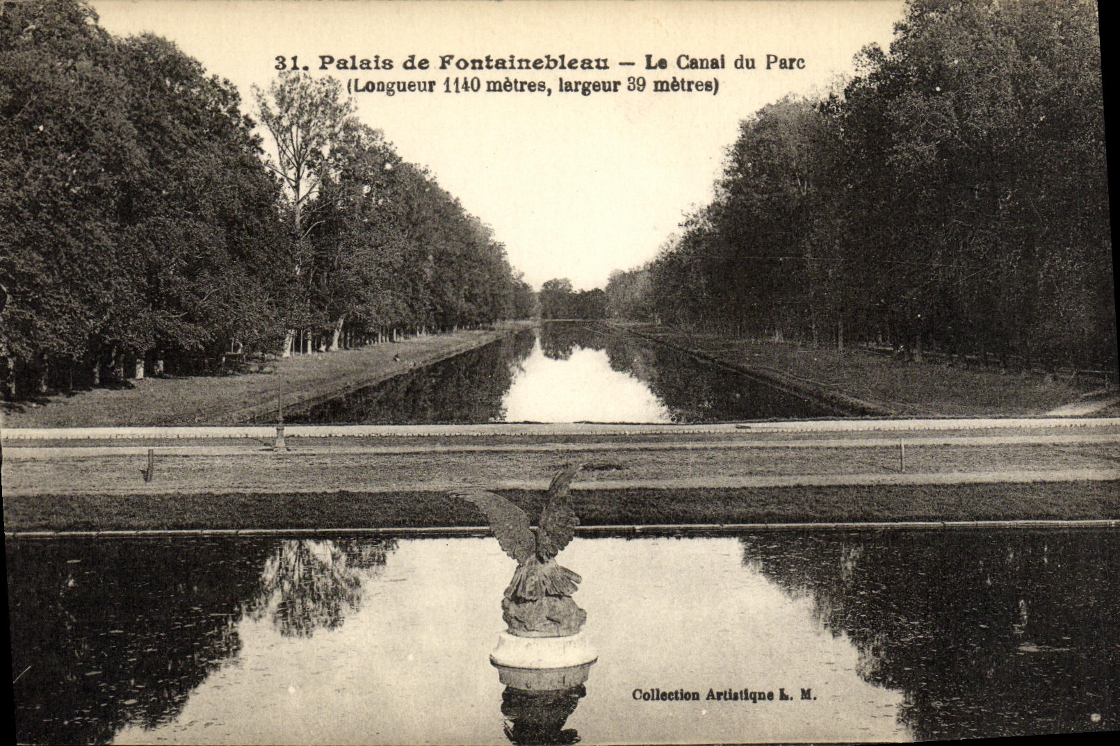 Palais de Fontainebleau — Le Canal du Parc — Collection Artistique L. M.