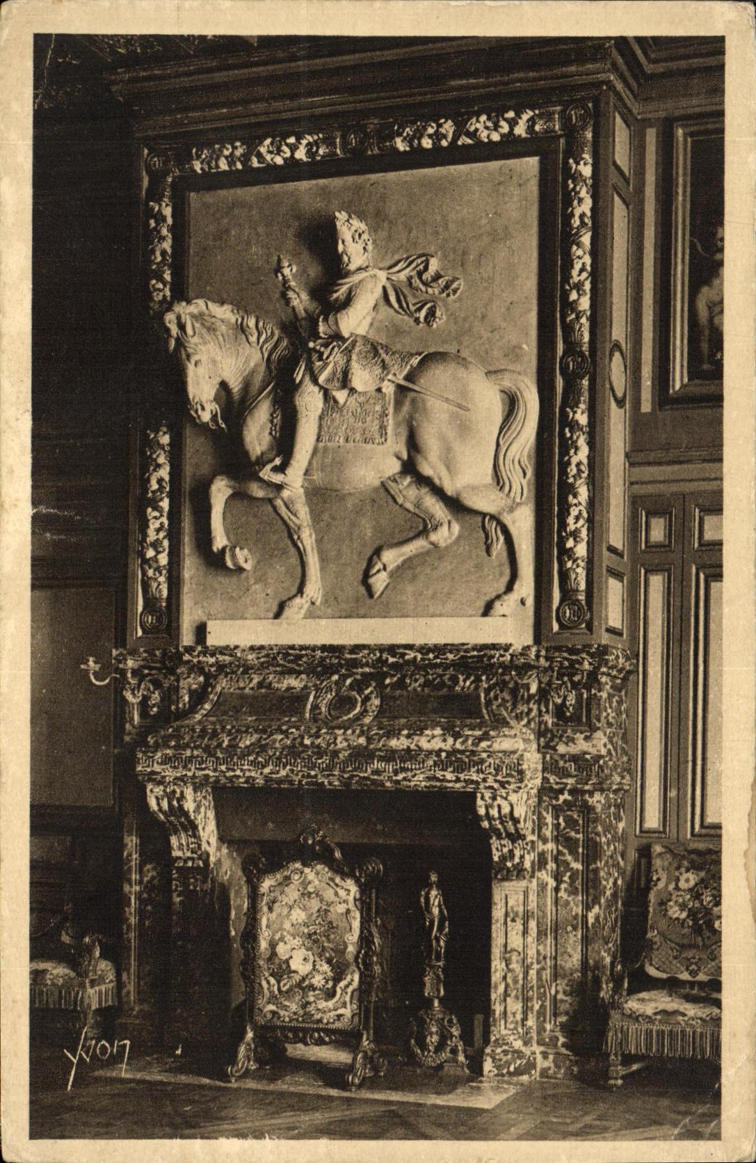 Palais de Fontainebleau — Statue équestre d'Henri IV — Édition d'Art YVON, Paris