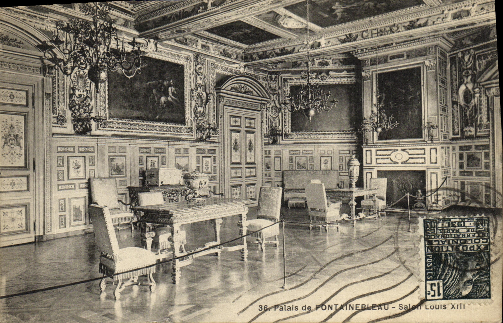 Palazzo di PONTAINBLEAU - Salone di Luigi XIII — n°36, editore non visibile