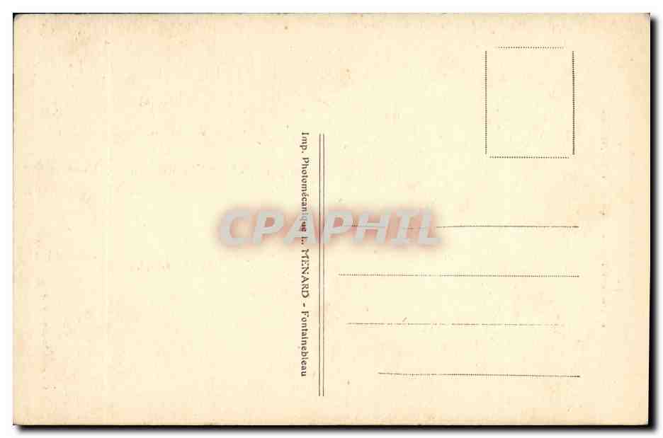 La venditrice d'amori — Palazzo di Fontainebleau — Imp. Fotomeccanica TRENAND — Verso