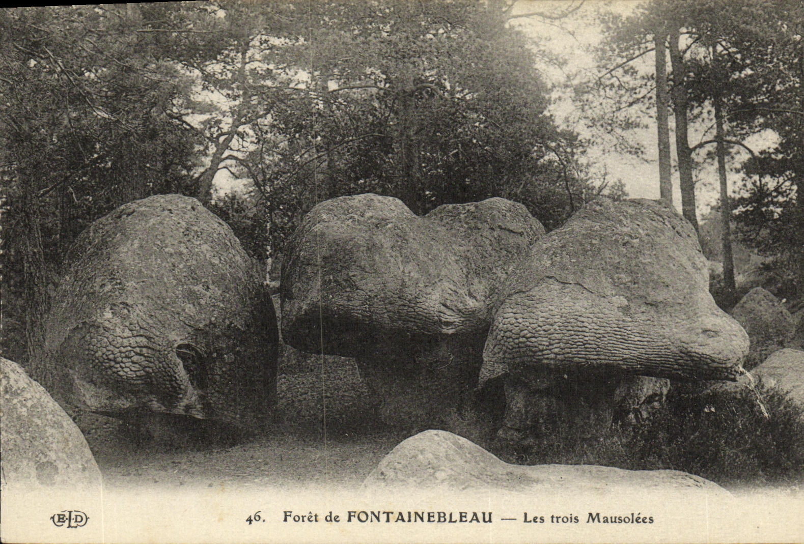 Wälder von FONTAINEBLEAU — Die drei Mausoleen — Verlag BLD, n°46