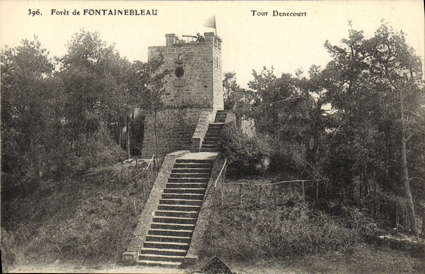 Foresta di FONTAINEBLEAU — Torre Denecourt — serie 396