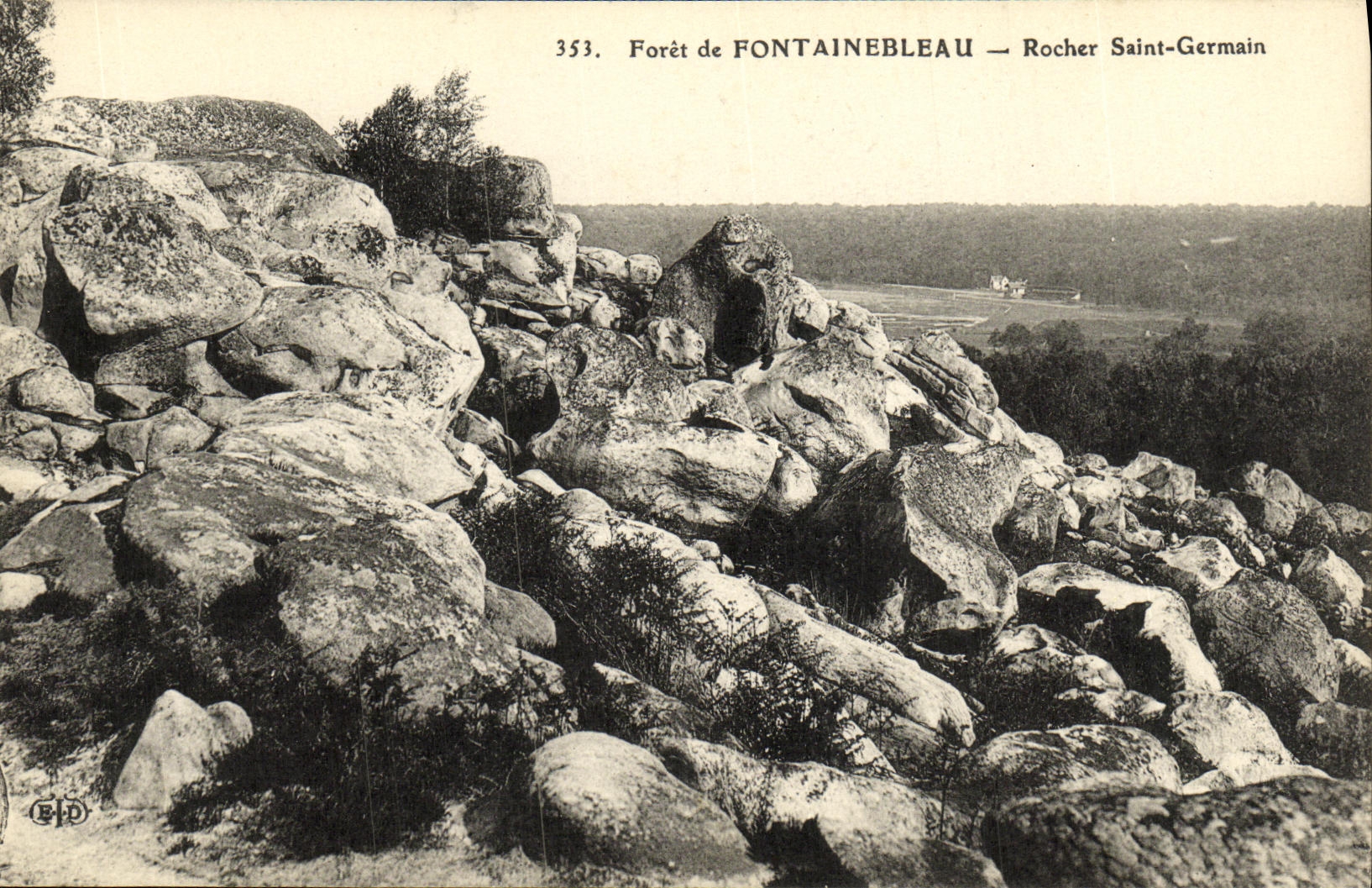 Foresta di FONTAINEBLEAU — Rocca di Saint-Germain — Editore E.P.D. n° 353