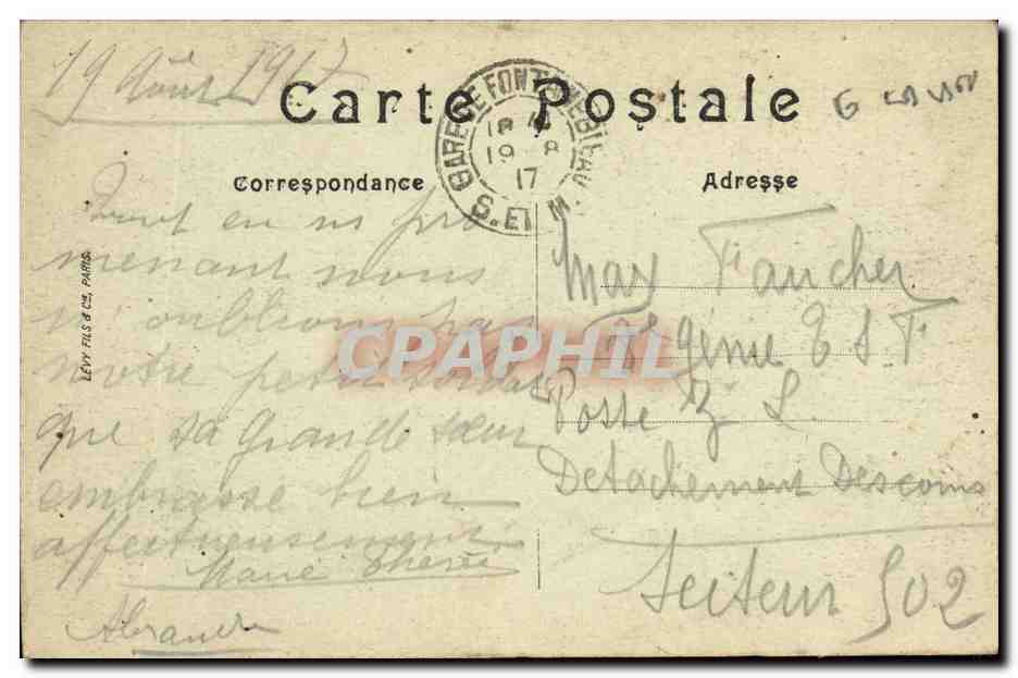 CPA Barbizon La Foret Entree de la Caverne des Brigands — Rückseite