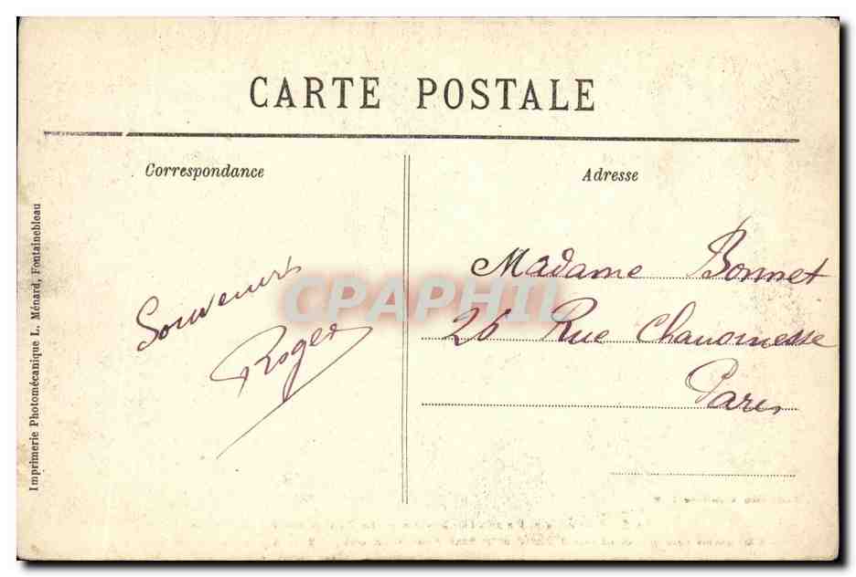 Forêt de Fontainebleau — Le Passage des Francs-Tireurs pendant la guerre de 1870-71 — Reverso