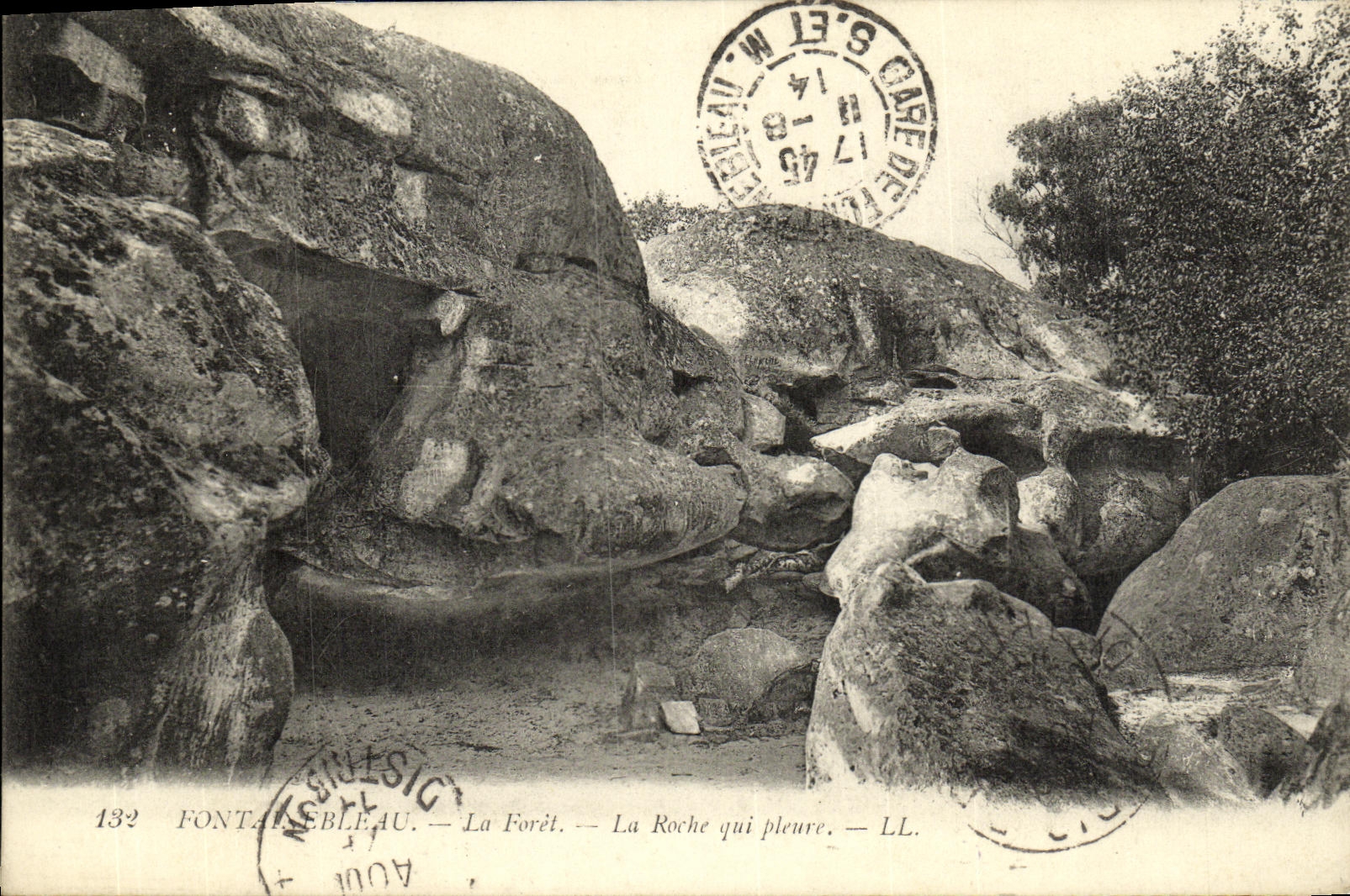 Fontainebleau — La Forêt — La Roche qui pleure — LL. — N° 132