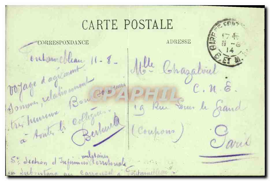 Fontainebleau — La Forêt — La Roche qui pleure — LL. — N° 132 — Reverso