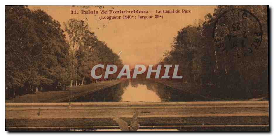 Palais de Fontainebleau — Le Canal du Parc — éditeur HÉNARD