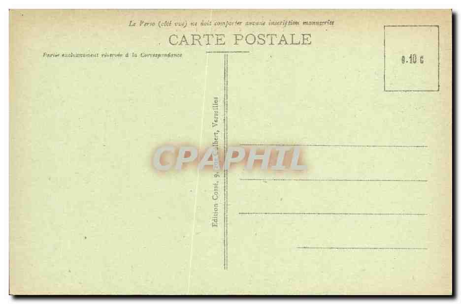 Versailles - Façade du Château — Édition Cossé, Versailles — Verso