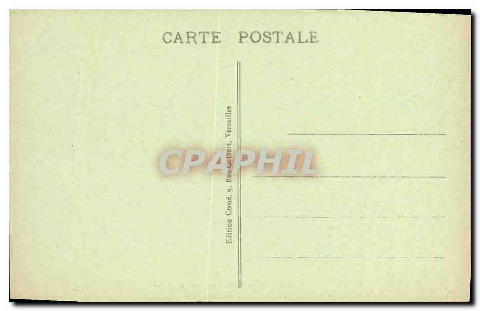 CPA Versailles Vue prise Vol d Oiseau sur le Parc Le Chateau et la Ville — Verso