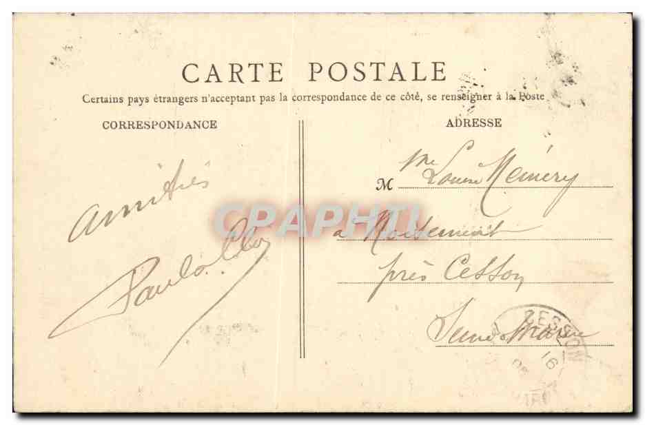 CPA Melun Portail de L Eglise Saint Aspais — Verso