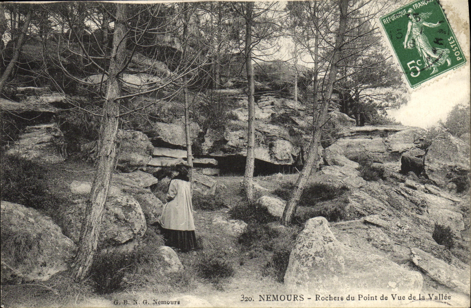 Nemours - Felsen des Aussichtspunkts der Schlucht — G.B.N. Nemours, n° 320
