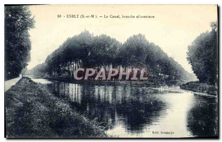 CPA Esbly Le Canal Branche alimentaire