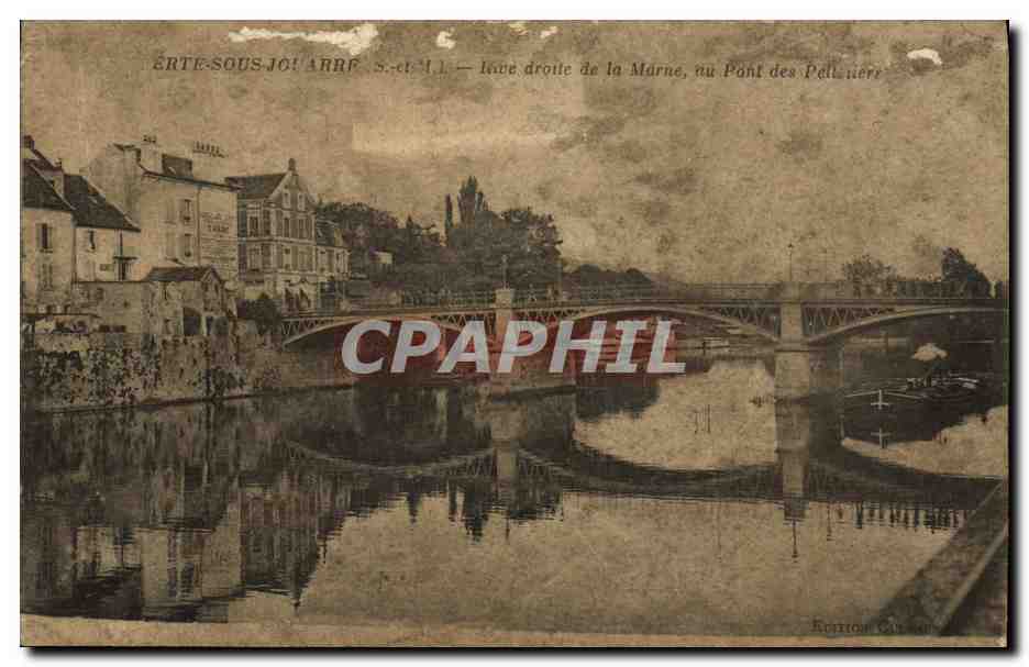 Érte-sous-Jouarre — Vue droite de la Marne, au Pont des Pelleliers — Édition Guérin