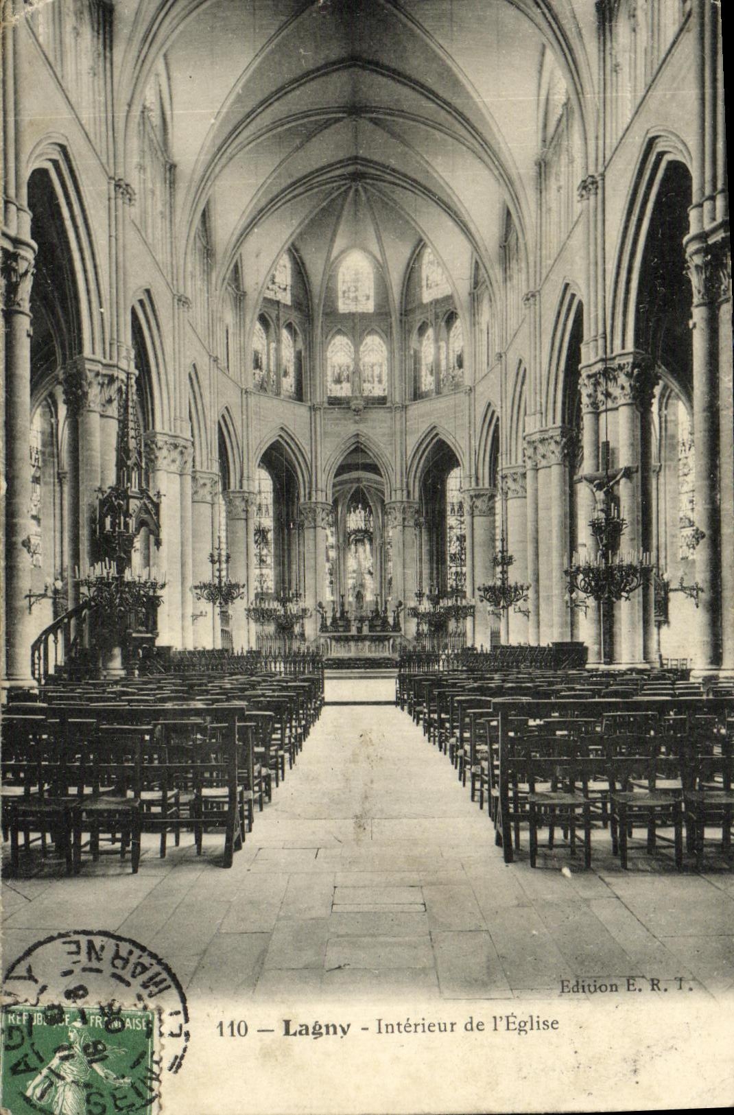 CPA Lagny Interieur de L eglise