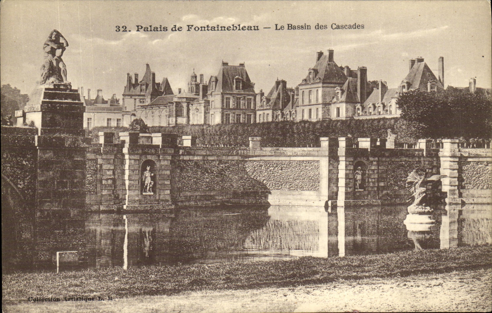 Palais de Fontainebleau — Le Bassin des Cascades — Collection Artistique L. Ménard